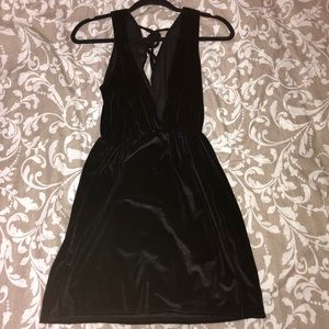 Black velour dress